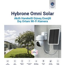 Velora Omni Solar Dış Ortam Bataryalı ve Güneş Enerjili Wi-Fi Akıllı Kamera, Renkli Gece Görüşü, 360 Derece Görüntüleme, Insan Algılama, Siren