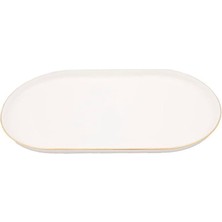 Liora Chopin Altın Yaldız Kayık Tabak 32CM