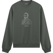 The Lucid Lab Vincent Van Gogh Autoportrait 1887 Oversize Sweatshirt - Antrasit