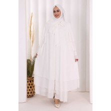 Bym Fashion Hac Umre Ferace Şal Hediye   7052 Ekru