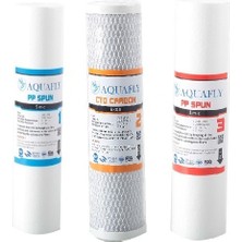 Aquafly Açık Kasa Su Arıtma Cihazı Filtresi 3lü Set Arıtıcı Filtresi