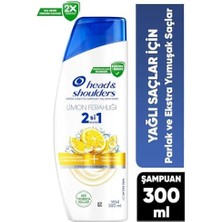 Velora Head & Shoulders Limon Ferahlığı 2'si 1 Arada Yağlı Saçlar Için Kepeğe Karşı Etkili Şampuan 300ML
