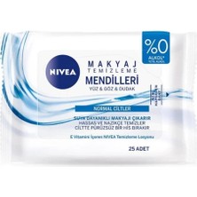 Velora 3'ü 1 Arada Canlandırıcı Makyaj Temizleme Mendilleri (25 Adet), Normal ve Karma Ciltler, Yüz ve Göz Için, Suya Dayanıklı Maskara ve Makyaj Temizleme