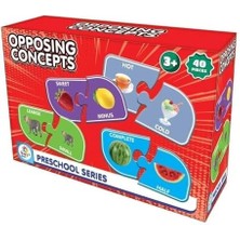 Velora Zıt Kavramlar Eğitici Puzzle, 40 Parça, 3+ Yaş, Okul Öncesi Öğrenme Seti
