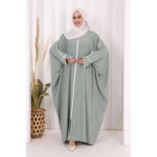 Bym Fashion Fermuarlı Yarasakol Ferace 6002 Mint