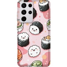 Lelia Samsung Galaxy S21 Ultra Uyumlu Baskılı Şeffaf Telefon Kılıfı | Koleksiyon: Kawaiimilk Dreamies