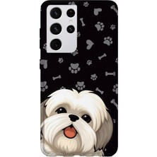 Lelia Samsung Galaxy S21 Ultra Uyumlu Baskılı Şeffaf Telefon Kılıfı | Koleksiyon: Pawprint Stories