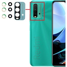 Genos Xiaomi Redmi 9t Kamera Lensi Camı Full M2010J19SG M2010J19SY (Yeşil)