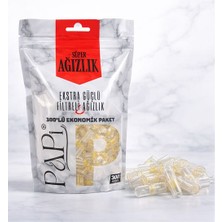 Papi 300’LÜ Filtreli Sigara Ağızlığı – 8 Delikli Katran Tutucu Şeffaf Ağızlık, Kalın Sigara Uyumlu, Ekstra Güçlü Filtre