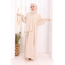 Bym Fashion Kendinden Şallı Namaz  Elbisesi 8007 Taş
