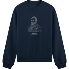 The Lucid Lab Vincent Van Gogh Autoportrait 1887 Oversize Sweatshirt - Lacivert