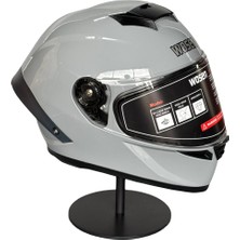 Wosen WS-602 Güneş Gözlüklü Full Face Kask (Şeffaf Vizörlü) Cement Grey (602)