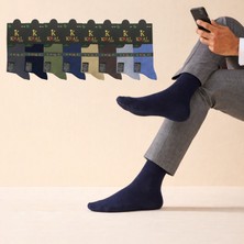 Kral Socks Erkek Yazlık Bambu Soket Uzun 8 Çift Karma Renkli Çorap