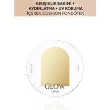 Velora Işıltılı ve Cam Cilt Görünüm Sunan Hafif Dokulu Cushion Glow Cushion SPF40++ (NO.21N)