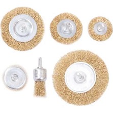 Liora Çelik Tel Fırça Seti, 5 Parça, 25-38-50-75-100 Mm, Endüstriyel Metal Temizleme ve Yüzey Hazırlama