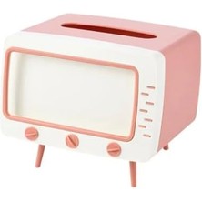 Velora Masaüstü Retro Telefon Tutucu, Masaüstü Peçetelik Cep Telefonu Standı, (Pembe Dekoratif Şık)