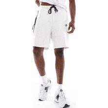 Nike Sportswear Tech Fleece Shorts Günlük Pamuklu Spor Şort Beyaz Melanj