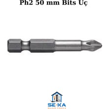 Seka Hand Tools Ph2 50MM Bist Uç 20 Adet Kaliteli Mıknatıslı 1. Sınıf Profosyonel Yıldız Başlı Matkap Ucu