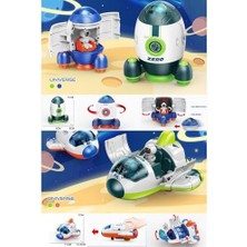 Velora Oyuncak Sürtmeli Astronotlu Uzay Arabası Uzay Roketi Uzay Mekiği 3 Lü Uzay Istasyonu Araçları Seti