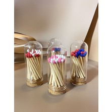 The Kibrit House  “butik Lüks Dekor – Fransız Stili Renk Temalı Kibrit Seti | Kristal Cam Tüp & Mantar Kapak”