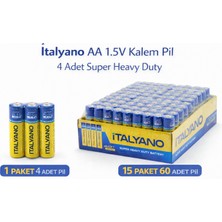 Bezos Italyano Aa 1.5V Kalem Pil 4 Adet Super Heavy Duty