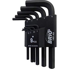 Velora Brio Allen Anahtar Seti Kısa 9 Parça 1,5-10 mm
