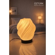 Öztürk Organizasyon Dekoratif Spiral Masa Lambası -Abajur