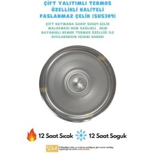 Velora 1200ML Pembe Lale Desenli Tumbler Pipetli/pipetsiz Kulplu Paslanmaz Çelik Termos