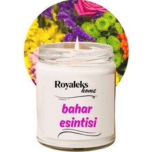 Royaleks Doğal Özel Seri Kokulu Dekoratif Kavanoz Mum 210 cc - Bahar Esintisi - Ryl