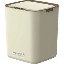 Greentech Sensörlü 22 Litre Çöp Kovası (Şarj Edilebilir Lityum Pilli) / GT-SC05K KREM