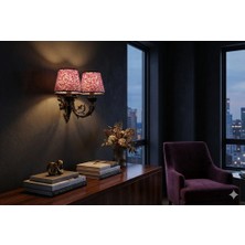  massarelli Artur Ikili Aplik Siyah-Fuşya Çiçekli