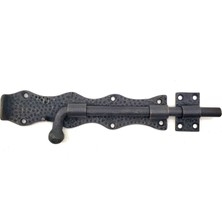 Skygo Antika Tarz Dekoratif Pirinç Dövme Kapı Sürgüsü - 20CM, Oksit