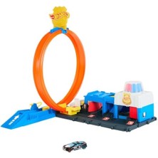 Velora Istasyonu Oyun Seti Istasyonu Oyun Seti, 1:64 Ölçekli Oyuncak Polis Arabası ve Ayarlanabilir Pist Çemberi JBM71