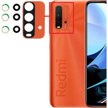 Genos Xiaomi Redmi 9t Kamera Lensi Camı Full M2010J19SG M2010J19SY (Kırmızı)