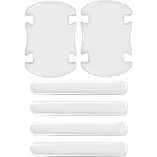 Nuveden Ieg™ 4 Adet Araba Kapı Kolu Koruyucu Film – 4 Adet Darbe Koruyucu Şerit Bant Seti