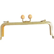 Hobicium Altın Renk Çanta Klipsi 20 cm Metal Çanta Örgü ve El Yapımı Çanta Aparatı