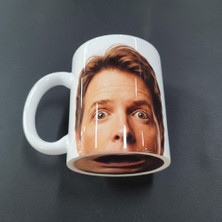 Pixxa Back To The Future Marty Mcfly Tabanı Ağız Desenli Kupa Bardak