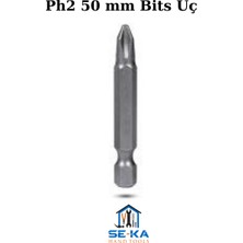 Seka Hand Tools Ph2 50MM Bist Uç 30 Adet Kaliteli Mıknatıslı 1. Sınıf Profosyonel Yıldız Başlı Matkap Ucu