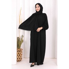 Bym Fashion Kendinden Şallı Namaz  Elbisesi 8007 Siyah