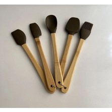 Yeterx Bambu Mini Silikon Servis Seti Kahverengi