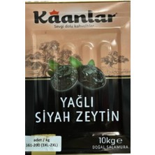 Kaanlar Doğal Salamura Yağlı Siyah Zeytin Premium 161-200 10 kg (3xl-2xl)
