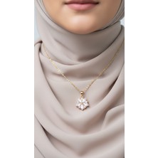 TrendyX Dönen Lotus Çiçekli Kolye- Hareketli Çelik Kolye