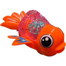 Duman Oyuncak Işıklı Pilli Sevimli Balık Oyuncak – Hareketli & Renkli Tasarım Turuncu