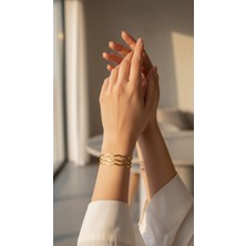 TrendyX 3lü Zikzak Çelik Bileklik - Çelik