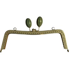 Hobicium Metal Çanta Klipsi 20 cm – Altın Renk Siyah Topuzlu Çanta Çerçevesi | Örgü & El Yapımı Çanta Aparatı