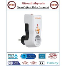 Tunçmatik Akım Korumalı Priz - 8000 Amper - 1050 Joule - Tekli Priz - Orjinal Ürün