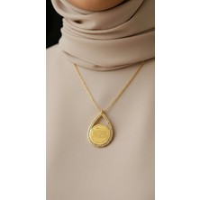 TrendyX Armut Kolye - Ayetel Kürsi – Çelik Altın Kaplama, Manevi Koruyucu Takı