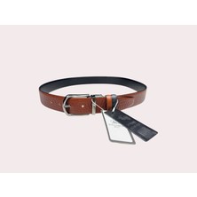 İstanbul Belt Çift Taraflı Desenli Erkek Kemer – 3.5 cm – Döner Tokalı – Siyah Arka Yüz – Renk & Boy Seçenekleri