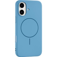 Paladyum Case iPhone 17 Uyumlu Premium Magsafe Içi Kadife Silikon Mavi Jully Kılıf