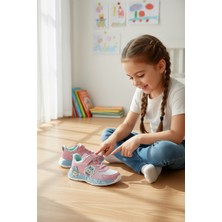 Enoch Labubu Karakter Baskılı Kız Çocuk Spor Ayakkabı Cırtlı